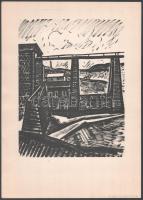 Dési Huber István (1895-1944): Overallos munkás és Óbudai téglagyár, 1949. 2 db ofszetnyomat, papír,...