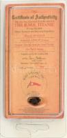 Titanic szén emlékdarabka tanúsítvánnyal