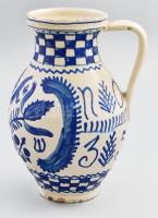 Korsó, Korond, 1935 NOAN jelzéssel. Mázas cserép, jelzett, repedéssel 25 cm