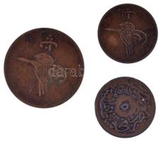 Egyiptom 1863. (1277) 4p bronz "Abdul-Aziz" + 1868. (1277/9) 10p bronz "Abdul-Aziz&qu...