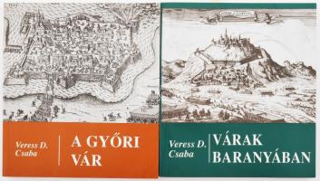 Veress D. Csaba 2 műve: A várak Baranyában.; A győri vár. Bp., 1992-1993, Zrínyi. Fekete-fehér képekkel illusztrált. Kiadói papírkötés.