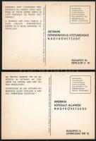 1972 Vietnámi háború ellenes 2 db propaganda képeslap