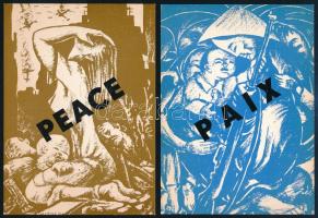 1972 Vietnámi háború ellenes 2 db propaganda képeslap