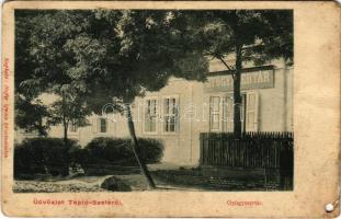 1918 Tápiószele, Gyógyszertár. Hoffer Ignácnál kapható (lyukasztott / punched hole)