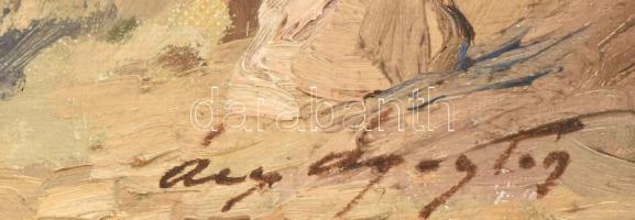 Ács Ágoston (1889-1947): Szerelmespár. Olaj, vászon, jelzett. Dekoratív, kissé sérült fakeretben. 33...