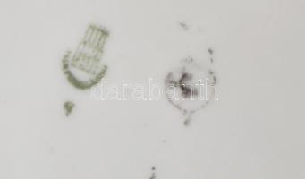 Zsolnay nagy méretű leveses tál, Matricás, jelzett, hibátlan d: 27 cm