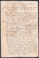 1783 Kiskomárom (Zalakomár), Bognár József mészáros és vendégfogadós panaszlevele, "... Kapotsi Borbélly Felesége Szajha s Kurva névvel gyalászta meg az Feleségemet, és ahol talála az tselédeimet, azok által is több izben izengette azon motskos szavait ...", másfél beírt oldal