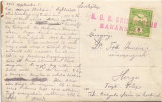 1916 Baucár, Bautar, Boutar (Hunyad); templom és iskola / church and school. photo (EK) + "K.U....