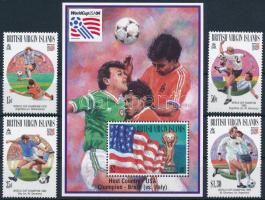 1994 Labdarúgó világbajnokság, USA sor + blokk Mi 830-833 + Mi 84