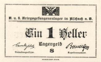 Ausztria/Aschach hadifogolytábor DN 1h, 2h, 10h, 20h, 50h, 1K, 2K, 5K szükségbankjegyek, ritka magya...