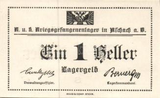 Ausztria/Aschach hadifogolytábor DN 1h, 2h, 10h, 20h, 50h, 1K, 2K, 5K szükségbankjegyek, ritka magya...