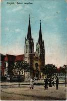 Szeged, Rókusi templom, villamos (EK)