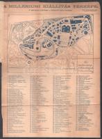 Az ezredéves kiállítás képes útmutatója. Bp., 1896, Eisler. Javított, erősen sérült papírkötés, vise...