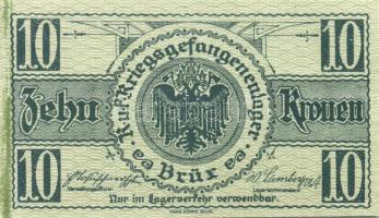 Ausztria/Brüx hadifogolytábor DN 50h, 1K, 2K, 5K, 10K szükségbankjegyek, ritka magyar nyelvű propaga...