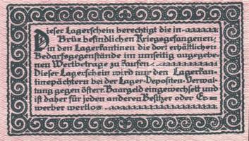 Ausztria/Brüx hadifogolytábor DN 50h, 1K, 2K, 5K, 10K szükségbankjegyek, ritka magyar nyelvű propaga...