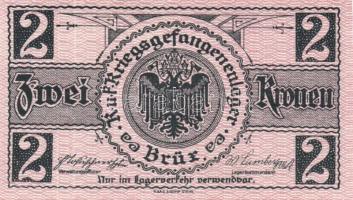 Ausztria/Brüx hadifogolytábor DN 50h, 1K, 2K, 5K, 10K szükségbankjegyek, ritka magyar nyelvű propaga...