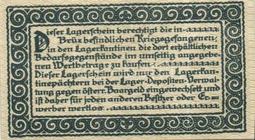 Ausztria/Brüx hadifogolytábor DN 50h, 1K, 2K, 5K, 10K szükségbankjegyek, ritka magyar nyelvű propaga...