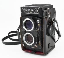 Yashica Mat 124G ikerlencsés reflex fényképezőgép, Yashinon 3,5/80mm objektívvel, eredeti bőr tokjáb...