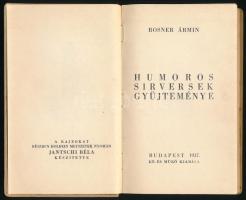 Rosner Ármin: Humoros sírversek gyűjteménye. Bp., 1937, Kő- és Műkő kiadása. + Nevető fejfék. Budape...