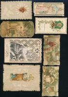 cca 1900-1940 8 db régi szentkép, vegyes állapotban, 9x4 cm és 11,5x8 cm között