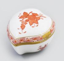 Herendi Apponyi Rust mintás ékszertartó. Kézzel festett, jelzett, hibátlan 8 cm