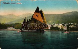1912 Abbazia, Opatija; Chiosottenbote / boat (szakadások / tears)