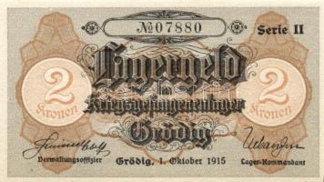 Ausztria/Grödig (Salzburg) hadifogolytábor DN 10h, 20h, 50h, 1K, 2K szükségbankjegyek, ritka magyar ...