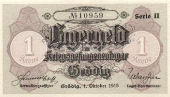 Ausztria/Grödig (Salzburg) hadifogolytábor DN 10h, 20h, 50h, 1K, 2K szükségbankjegyek, ritka magyar ...