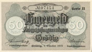 Ausztria/Grödig (Salzburg) hadifogolytábor DN 10h, 20h, 50h, 1K, 2K szükségbankjegyek, ritka magyar ...