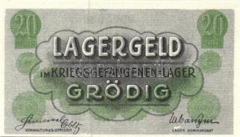 Ausztria/Grödig (Salzburg) hadifogolytábor DN 10h, 20h, 50h, 1K, 2K szükségbankjegyek, ritka magyar ...