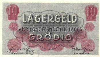 Ausztria/Grödig (Salzburg) hadifogolytábor DN 10h, 20h, 50h, 1K, 2K szükségbankjegyek, ritka magyar ...