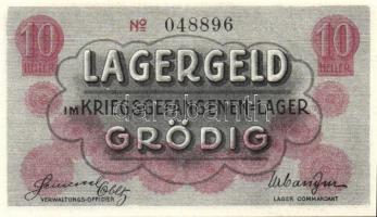 Ausztria/Grödig (Salzburg) hadifogolytábor DN 10h, 20h, 50h, 1K, 2K szükségbankjegyek, ritka magyar ...