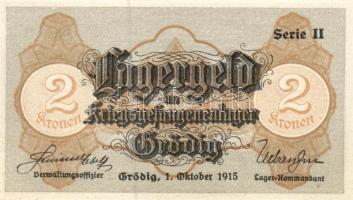 Ausztria/Grödig (Salzburg) hadifogolytábor DN 10h, 20h, 50h, 1K, 2K szükségbankjegyek, ritka magyar ...