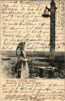 1902 Hortobágy, Est harang a pusztán. Pongrácz Géza kiadása, Kiss Ferencz eredeti fényképe után (EK)