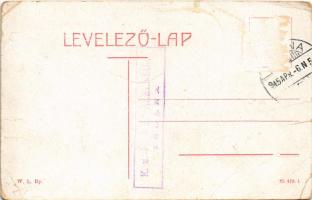 Vágsziklás, Szkalka, Skalka nad Váhom; Apátsági romok a Vágvölgyben. W.L. Bp. / abbey ruins in Povaz...