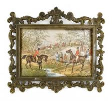 Réz képkeret párnára készült nyomattal 14x9 cm