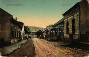 1912 Csaca, Csacza, Cadca, Caca; Baross utca, Politzer szálloda / street, hotel (EK)