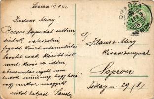 1912 Csaca, Csacza, Cadca, Caca; Baross utca, Politzer szálloda / street, hotel (EK)