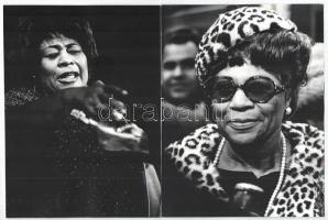 Csák Miklós (1933-2013): Ella Fitzgerald, 2 db fotó, jelzés nélkül, 24×18 cm