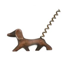 Kiskutyás bronz dugóhúzó 7x8 cm