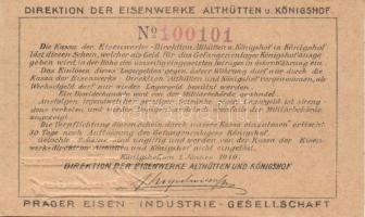 Ausztria/Königshof hadifogolytábor 1916. 1h, 2h, 5h, 10h, 20h, 1K szükségbankjegyek, benne 4db érvén...