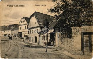 Városszalónak, Stadtschlaining; Hauptplatz, Geschäft / Fő tér, Braun H. üzlete és saját kiadása / main square, shop (EK)