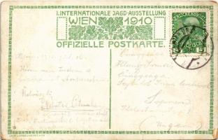 1910 Wien, Erste Internationale Jagdausstellung. Ungarisches Jagdschloss / Magyar Vadászkastély a bé...