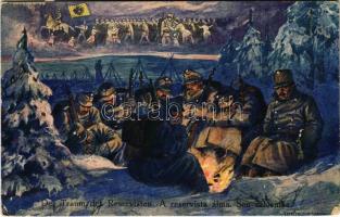1916 Der Traum der Reservisten / A rezervista álma / WWI Austro-Hungarian K.u.K. military art postcard, the reservist's dream. D.K. & Co. P. 812. artist signed (EK)