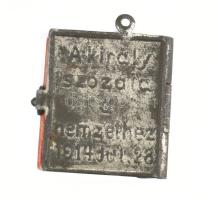 1914. Ferenc József : Népeimhez! . Minikönyv medál dombornyomott fém borítóval, "A király szóza...