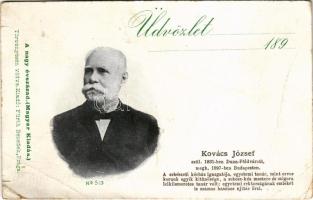 Kovács József (1831-1897) orvos- és sebészdoktor; műtő és szülészmester, miniszteri tanácsos, egyetemi rendes tanár. A Nagy Évszázad (Magyar Kiadás), Fürth Benedek kiadása (EB)