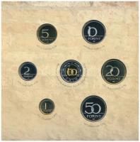 2005. 1Ft-100Ft (7xklf) forgalmi sor szettben + 2005. 10Ft "József Attila" T:PP patina, kü...