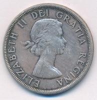 Kanada 1963. 1D Ag "II. Erzsébet" T:VF karc Canada 1963. 1 Dollar Ag "Elizabeth II" C:VF scratch Krause KM#54