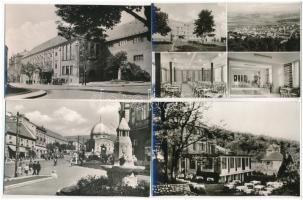 Pécs - 8 db MODERN város képeslap: Kossuth Lajos utca, Belvárosi templom, Széchenyi tér, Zsolnay kút...