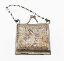 Mini ezüst (Ag) retikül. Jelzett, mozgatható 10 g, 27x35 mm